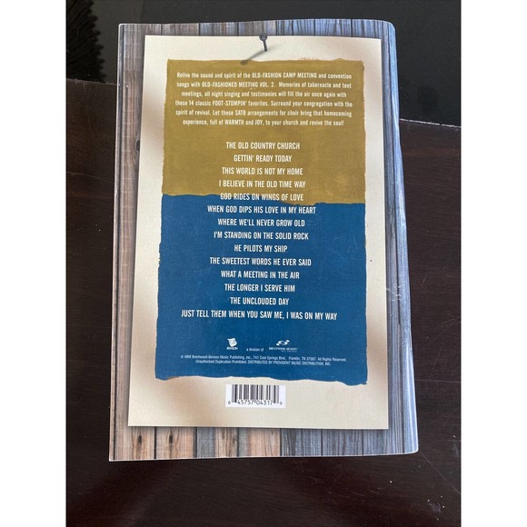 Old Fashonied Meeting Vol 2 14 Camp Meeting and Convention Songs For Choir - Picture 2 of 5